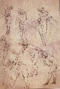 LEONARDO da Vinci Study fur the adoration of the Konige oil painting on canvas